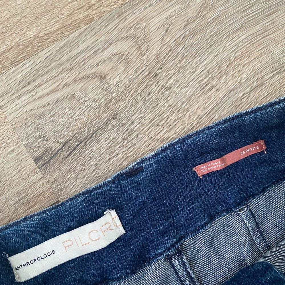 Anthropologie Pilcro Deep Blue Denim Skirt